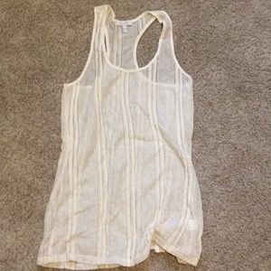 Lace, ivory tank top